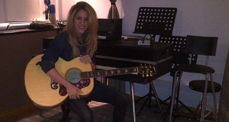 Shakira en su estudio de grabación en Perpignan