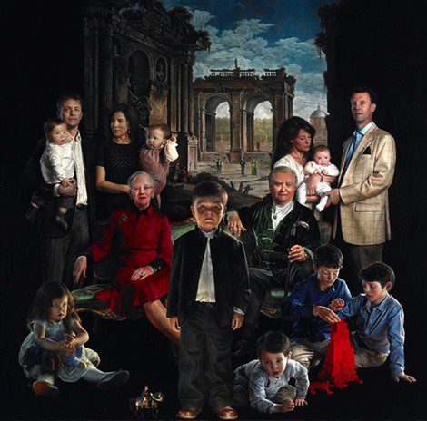 Retrato de la Familia Real Danesa de Thomas Kluge