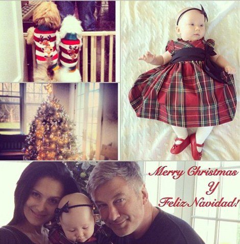 La Navidad más especial de Alec Baldwin e Hilaria Thomas con Carmen Gabriela