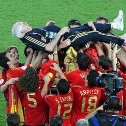 Luis Aragonés tras ganar la Eurocopa
