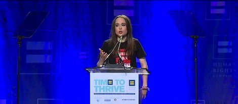Ellen Page en el discurso en el que reconoce su lesbianismo