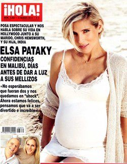 Elsa Pataky luce embarazo en ¡Hola!