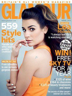 Lea Michele en la portada de Glamour UK