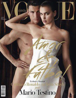 Irina Shayk y Cristiano Ronaldo en Vogue