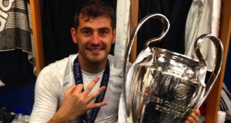 Iker Casillas con la Champions 2014