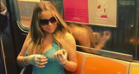 Mariah Carey en el metro/Instagram