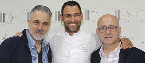Sergi Arola, Darío Barrio y Ricardo Kabuki en el décimo aniversario del restaurante 'Dassa Bassa'