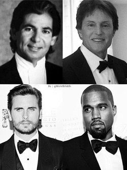 Kanye West, Scott Disick, Bruce Jenner y Robert Kardashian/Twitter