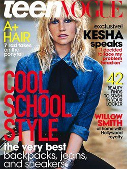 Kesha será la portada del mes de agosto de Teen Vogue