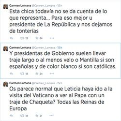 Carmen Lomana habla sobre la Reina en Twitter