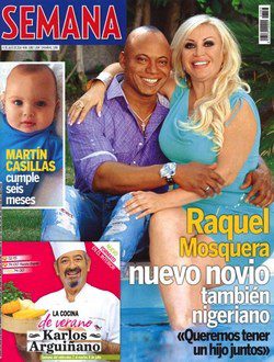 Raquel Mosquera con su nuevo novio en la revista Semana