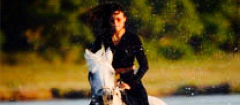 Michelle Rodriguez durante su paseo a caballo / Instagram