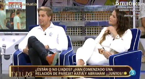 Katia Aveiro y Abraham García en 'Sálvame deluxe' / Telecinco.es