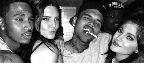 Trey Songz, Kendall Jenner, Chris Brown y Kylie Jenner de fiesta / Instagram