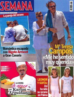 María Teresa Campos y Bigote Arrocet en Gran Canaria