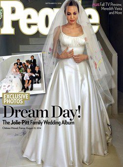 Angelina Jolie vestida de novia en People