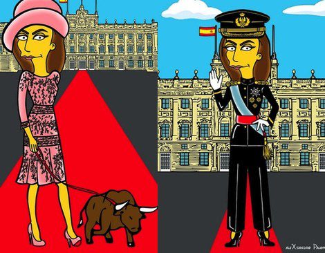La Reina Letizia, 'simpsonizada' por Alexsandro Palombo