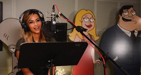 Kim Kardashian grabando el episodio de 'American Dad'  / Instagram