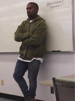 Kanye West dando clase de moda en Los Ángeles/ Instagram