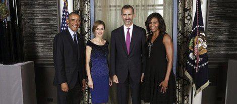 Los Reyes de España con Barack y Michelle Obama en Nueva York 