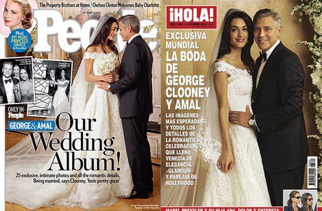 George Clooney y Amal Alamuddin tras su 'sí quiero'