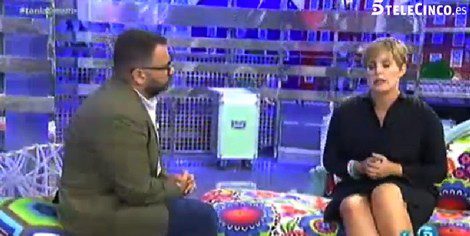 Tania Llasera hablando de su peso en 'Sálvame' con Jorge Javier Vázquez / Telecinco.es