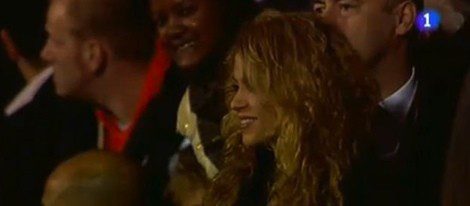 Shakira en el partido Luxemburgo-España / TVE