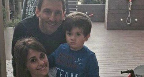 Thiago Messi celebra su segundo cumpleaños con sus padres