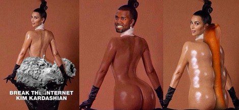 Parodias de la portada con el desnudo de Kim Kardashian