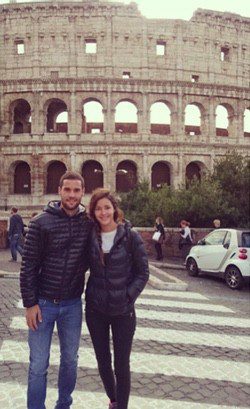 Mario Suárez y Malena Costa en el Coliseo / Instagram