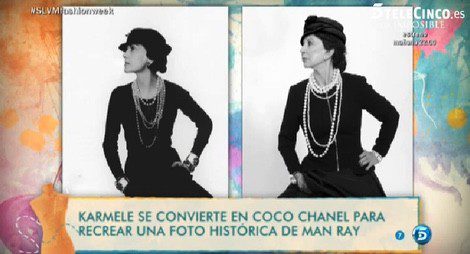 Karmele Marchante se convierte en Coco Chanel / Foto: Telecinco.es