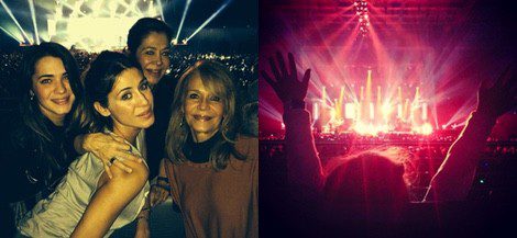 Elena Tablada disfrutó del concierto con Ella y su familia / Foto: Instagram/Twitter