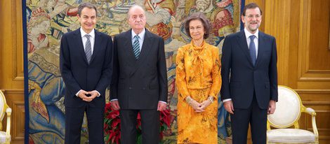 José Luis Rodríguez Zapatero, los Reyes y Mariano Rajoy