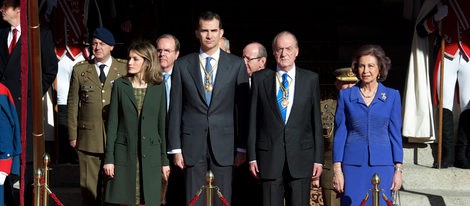 Los Reyes junto a los Príncipes de Asturias el día de apertura de la X legislatura