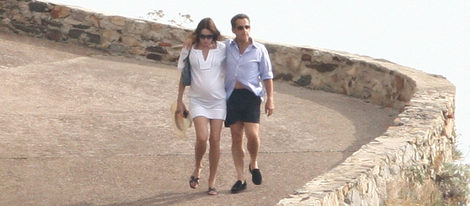 Carla Bruni y Nicolás Sarkozy de vacaciones