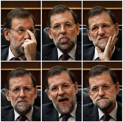Las caras de Mariano Rajoy