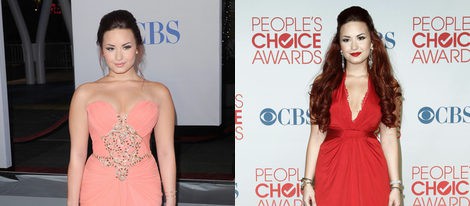Demi Lovato con dos vestidos diferentes en los People's Choice Awards 2012