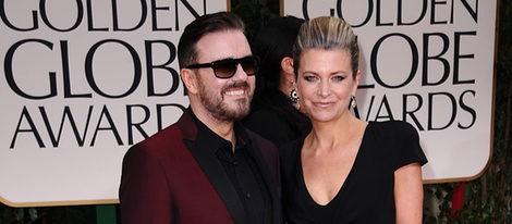 Ricky Gervais y su mujer Jane Fallon