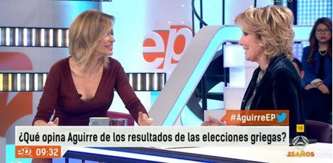Susanna Griso entrevistando a Esperanza Aguirre / Antena3.com