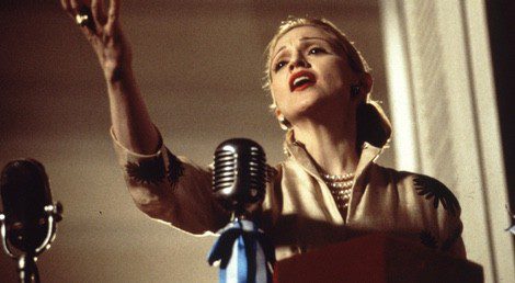 Madonna en la película 'Evita' (1996) Foto: Buena Vista Pictures