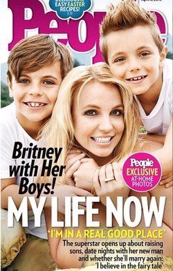 Britney Spears y sus hijos en People