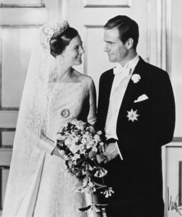 Margarita y Enrique de Dinamarca en su boda