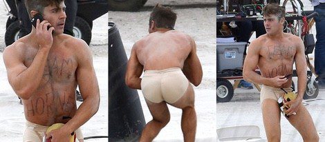 El vestuario de Zac Efron para rodar los desnudos en 'Dirty Grandpa' | Twitter
