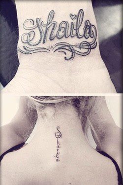 Tamara Gorro se tatúa el nombre de su hija Shaila