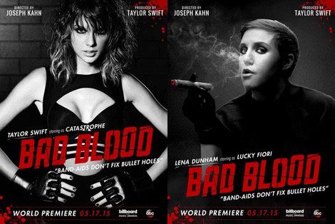 Taylor Swift y Lena Dunham promocionan así el videoclip de 'Bad Blood'