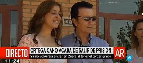 José Ortega Cano sale de la cárcel de Zuera junto a Ana María Aldón