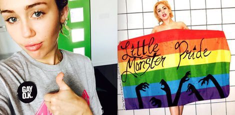 Miley Cyrus y Lady Gaga celebran la aprobación del matrimonio homosexual en EE.UU. | Instagram