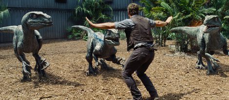 Chris Pratt en una escena de 'Jurassic World'
