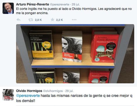 Olvido Hormigos responde al tuit ofensivo de Arturo Pérez-Reverte