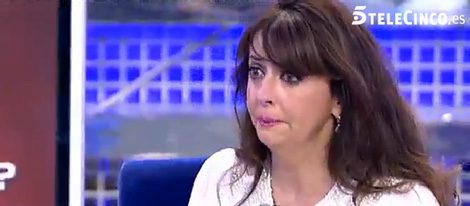María Luisa emocionada durante su intervención|Foto:Telecinco.es